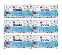 Lingettes humides pour bébés et enfants Kindii 99% EAU AloeVera 6pcs