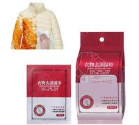 Lingettes humides pour enlever les taches de vêtements - Lingettes de nettoyage emballées individuellement, lingettes humides pour enlever les taches d'urgence, lingettes détachantes de vêtements