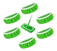 Lingettes humides pour Swiffer microfibre lavable, lot de 6 serpillières réutilisables pour balai, lingettes pour sol, recharge