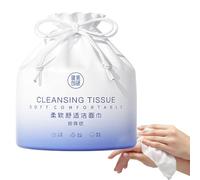 Lingettes jetables pour le visage - Lingettes sèches absorbantes extra épaisses - Rouleaux de nettoyage en coton - Peaux sensibles - Lingettes de beauté biodégradables pour soins corporels, voyage