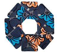 Lingettes lavables wax fleurs 8pcs bleu