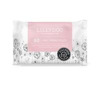 Lingettes LILLYDOO avec Prébiotiques, 60 pcs | Lingettes douces pour renforcer la barrière naturelle de la peau, avec un tissu 100 % sans plastique et sans parfum.