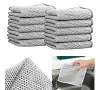 Lingettes Métalliques Wet and Wet, Lingettes Métalliques, Multi-Usages, pour La Vaisselle, Le Récurage, Le Nettoyage, Sèches, Résistantes Aux Rayures