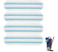 Lingettes microfibre balai plat - 4 pièces - Convient pour Vileda H2PrO, O-Cedar H2PrO, lavables Étiquette