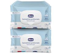 Lingettes multifonctions pour bébés, avec clip, sans alcool, parfumées, adaptées aux peaux sensibles, Megapack de 864 Lingettes, 12 paquets de 72 lingettes chacune