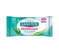 Sanytol Lingettes désinfectantes multi-usages - Paquet de 72