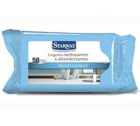 Lingettes STARWAX nettoyantes désinfectantes multiusage - Sachet de 50