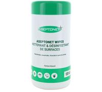 Lingettes nettoyantes et désinfectantes sans alcool Aseptonet Boîte de 100
