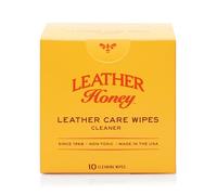 Lingettes nettoyantes Leather Honey pour cuir, faux cuir et vinyle - canapés, sièges auto, sacs à main et voyage, chaussures et sellerie. Lingettes non toxiques et prêtes à l'emploi.