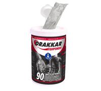 Lingettes nettoyantes mains 310x270mm - pot distributeur de 90 lingettes DRAKKAR - 14355