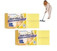 Lingettes nettoyantes multi-usages pour sols, lingettes nettoyantes multi-surfaces effets multiples (pastilles feuilles), savon détergent concentré, puissant détachant anti-salissures, graisses (2SET)