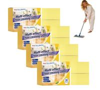 Lingettes nettoyantes multi-usages pour sols, lingettes nettoyantes multi-surfaces effets multiples (pastilles feuilles), savon détergent concentré, puissant détachant anti-salissures, graisses (4SET)