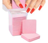 Lingettes nettoyantes peu pelucheuses - 200 tampons carrés pour enlever le | vernis - Accessoires pratiques pour manucure, studio cosmétique, soins d'extension