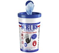 SCRUBS in a Bucket - 30 Lingettes de nettoyage des mains - Nettoyant pour les mains approuvé par le NSF - Le nettoyage parfait des mains - Utilisables partout et idéales en déplacement