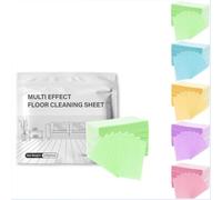 Lingettes nettoyantes pour sols parfumées multi-parfumées, solubles dans l'eau, adaptées à tous types de carrelage, 100 lingettes，Vert (Gardénia)