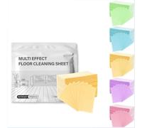 Lingettes nettoyantes pour sols parfumées multi-parfumées, solubles dans l'eau, adaptées à tous types de carrelage, 100 lingettes，Jaune (Osmanthus)