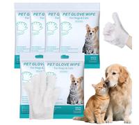 Lingettes Nettoyantes Sans Rinçage Pour Le Lavage De Votre Chien, Gants De Shampoing Gettoreach Sans Rinçage, Gant Nettoyant Pattes Et Corps Easy Wipe Pour Le Quotidien Et Les Voyages. (Lot de 6)