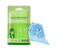 Lingettes nettoyantes - Serviette de shampooing pour cuir chevelu, soin | Lingette nettoyante pour cheveux pour les voyages post-partum les matins occupés après l'entraînement en camping les longs