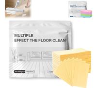 Lingettes Nettoyantes Solubles Pour Sol Lot 100 PièCes,Formule ConcentréE Efficace,Convient Parfaitement Pour Carrelage,Parquet,Stratifié Et Tous Types De RevêTements (yellow,100p)