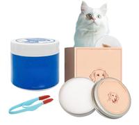Lingettes Nettoyantes Yeux pour Animaux,100Pcs Compresses de Soin Oculaire pour Chiens,Pet Tear Spot Remover Balm, Baume Nettoyant Les Taches de Larmes,Peut Éliminer Les Taches de Larmes des Yeux des