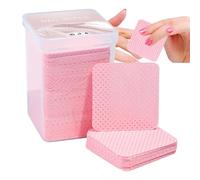 Lingettes non pelucheuses pour extensions de cils - 200 feuilles de nettoyage de colle à ongles - Coussinets roses doux - Lingettes de retrait de colle multi-usages pour salon de manucure