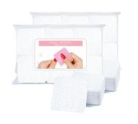 Lingettes Non Pelucheuses Pour Ongles 600pcs Nail Polish Remover Cotton Pads Soft Absorbable Cleaning Wipes (Blanc)