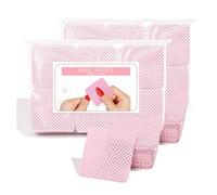Lingettes Non Pelucheuses Pour Ongles 600pcs Nail Polish Remover Cotton Pads Soft Absorbable Cleaning Wipes (Rose)