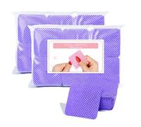 Lingettes Non Pelucheuses Pour Ongles 600pcs Nail Polish Remover Cotton Pads Soft Absorbable Cleaning Wipes (Violet)