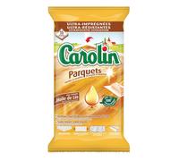 Lingettes parquets vitrifiés et stratifiés Carolin huile de lin, paquet de 15
