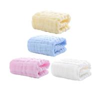 Lingettes pour Bébé en Coton Six Couches, 4 Pièces, Carrées | Douces et Réutilisables, pour Visage et Vêtements de Bébé, Lot Pratique pour Repas et Fête