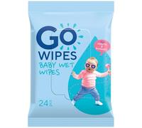 Lingettes pour bébé GOWIPES pour nouveau-nés/ 24 lingettes/pH neutre/testées dermatologiquement/ 100% viscose/pour un usage quotidien/hypoallergéniques/idéales pour les voyages/extra douces