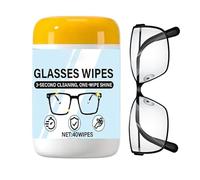 Lingettes pour lentilles pour lunettes - 40 pièces nettoyant anti-buée à séchage rapide, mouchoirs jetables doux emballés individuellement, solution sûre sans traces | Lingettes nettoyantes pour écran