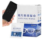 Lingettes pour lunettes - Nettoyant pour lentilles de lunettes, 50 tampons anti-buée pré-humidifiés, emballés individuellement pour un entretien sûr des lentilles, nettoyage sans taches | Lingettes po