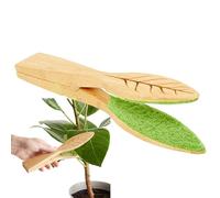 Lingettes pour plantes d'intérieur, pinces de nettoyage en forme de pince de nettoyage portable, brosse de nettoyage d'extérieur et patio, support de brosse de nettoyage pour enlever la poussière des