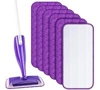 Lingettes rechange violettes pour balai franges 30x14 cm Swiffer WetJet sols bois dur
