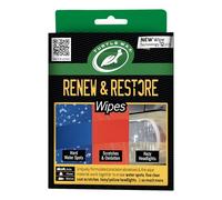 Lingettes rénovatrices et réparatrices Turtle Wax Renew & Restore, kit de rénovation des phares et éliminateur de rayures légères. Pour la maison, la voiture sur le verre, le métal, le plastique