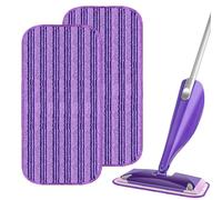 Lingettes Reutilisable pour Swiffer WetJet Wood, 2 Pièces Serpillières en Microfibre Remplacement, Serpillières en Microfibre Lavable, Chiffon Rechange pour Swiffer Wet Jet Balai Spray