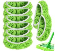 Lingettes Réutilisables pour Swiffer Sweeper, 8 Pcs, Vert | Lavable et ne Bouge Pas, Sec ou Humide, pour les Sols, les Surfaces en Verre, les Armoires