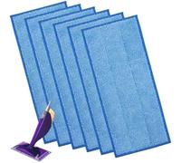 Lingettes réutilisables - Swiffer - WetJet Wood - Microfibres - Bleu - Lot de 6