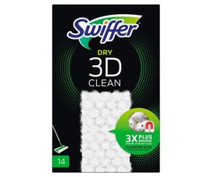 Lingettes sèches Swiffer 3D Clean - Boîte de 14