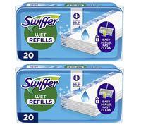 Lingettes sol humide - Swiffer - WET Plus Antibactérien - Microfibre jetable x40 nettoyage rapide