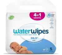 Lingettes Waterwipes - Pack Promotionnel 4+1 X60 - Lingettes Pour Bébé D'origine Végétale Et Compostables Multicolore