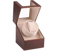 LINGFANSTORE Watch Winders Remontoir à Montres Ecrins pour Montres Automatique Boîte de Remontoir Automatique Tourne Montre en Bois Silencieux pour 1 Montre
