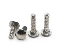 linghai 1-10pcs GB12 DIN603 304 Stainless Steel Truss Round Head Square Neck Carriage Screw Coach Bolt M4 M5 M6 M8 M10 M12(35mm,M4 10pcs)