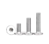 linghai 100 pcs/lot 304 acier inoxydable CM Six lobes Torx Ultra mince Super bas plat tête de plaquette vis boulon M1.6 M2 .5 M3 M4 M5 M6 M8(20mm x100pcs,M6)