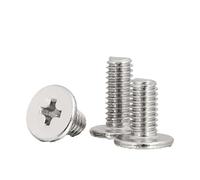 linghai Boulons à tête plate ultra-mince et ultra-basse de type croisé CM, vis en acier inoxydable 100 M1.4 .6 M2 .5 M3 M4 M5, 304 pièces/lot(50mm x100pcs,M4)