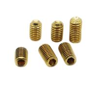 linghai DIN916 M2 .5 M3 M4 M5 M6 M8 M10 vis à six pans creux en cuivre avec pointe de tasse boulons laiton(10mm,M10 2pcs)