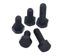 linghai Vis à tête hexagonale en Nylon noir M3 M4 M5 M6 M8 M10 M12, boulon extérieure plastique, longueur d'entraînement hexagonal externe 6~70mm DIN933(10mm,M5 10pcs)