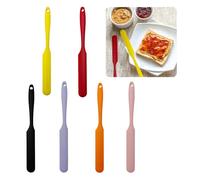 LINGJIA 6 Pièces Spatule Cuisine Silicone, Spatule Nutella, 24cm Petite Spatule en Silicone, Spatule à Bocal, Côté Étroit, Résistant à la Chaleur, pour Poêles Antiadhésives, Cuisson, Remuer, Cuisiner