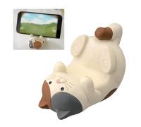 LINGJIA Support Telephone Bureau, Porte Telephone, Étui pour Chat, Étui pour Tigre, Étui Amusant, Étui pour Animaux, Étui pour Téléphone Portable de Bureau, Étui Mignon (Blanc)